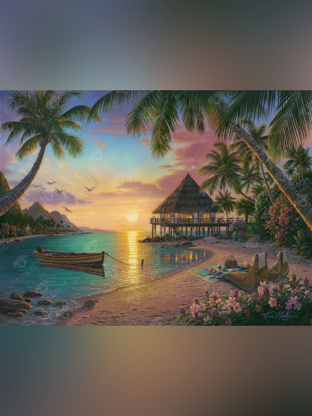 🌴 Rare Retired Diamond Art Club Hidden Paradise Kim Norlien Sealed